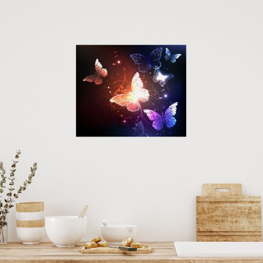 Poster Clowing Night Butterflies (Cuisine)