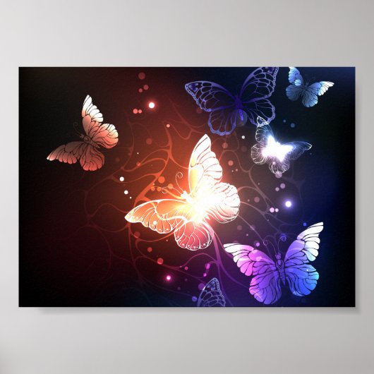 Poster Clowing Night Butterflies (Devant)