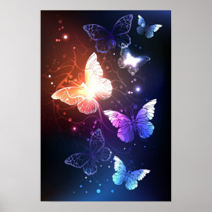 Poster Clowing Night Butterflies