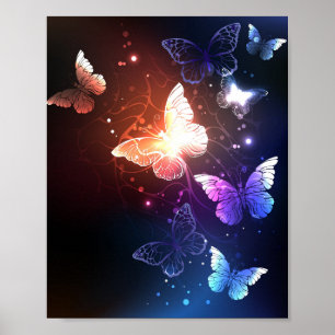 Poster Clowing Night Butterflies
