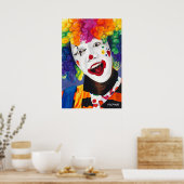 Poster Clown arc-en-ciel (Cuisine)