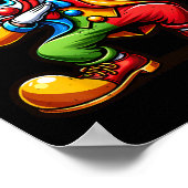 Poster Clown Dabbing Funny Dancing Dab Garçons Filles Enf (Coin)
