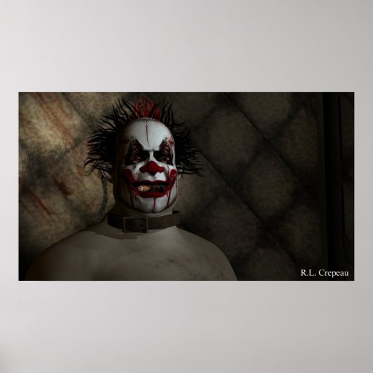 Poster Clown dans une cellule rembourrée (Devant)
