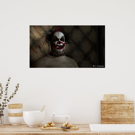 Poster Clown dans une cellule rembourrée (Cuisine)