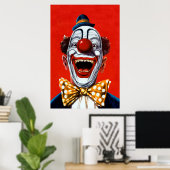 Poster Clown Déplaisant vintage (Bureau à domicile)