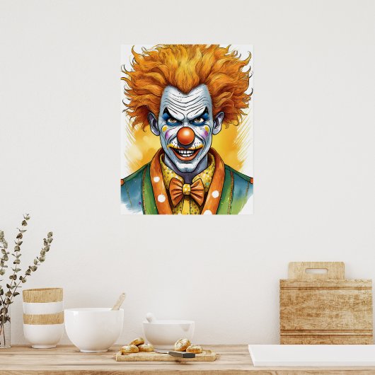 Poster Clown effrayant (Cuisine)