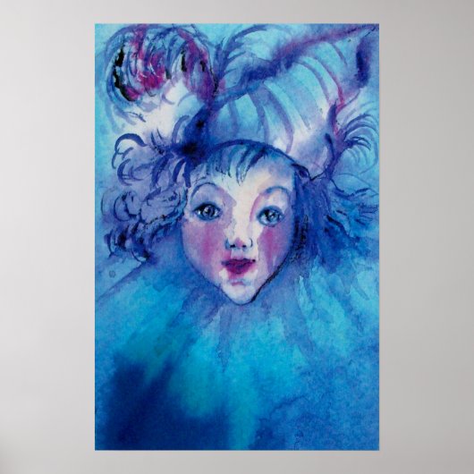 POSTER CLOWN EN BLEU (Devant)