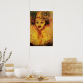 POSTER CLOWN EN JAUNE (Cuisine)