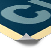 Poster Clown en rouge et bleu (Coin)