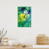 POSTER CLOWN EN VERT (Cuisine)