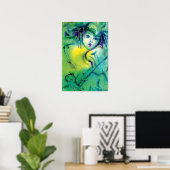 POSTER CLOWN EN VERT (Bureau à domicile)