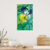 POSTER CLOWN EN VERT (Cuisine)
