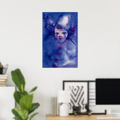 POSTER CLOWN EN VIOLET (Bureau à domicile)