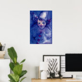 POSTER CLOWN EN VIOLET (Bureau à domicile)