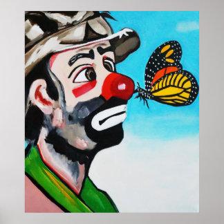 POSTER CLOWN ET BUTTERFLY KISS