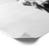 Poster clown noir et blanc (Coin)
