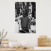 Poster clown noir et blanc (Cuisine)