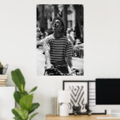 Poster clown noir et blanc (Bureau à domicile)