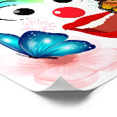 Poster Clown, papillons et couleurs pastel (Coin)