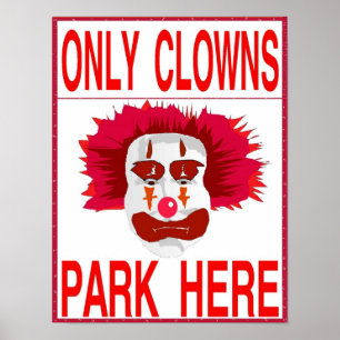 Poster Clown Parking Only