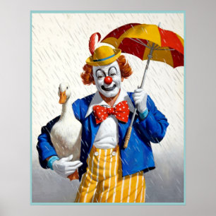 Poster Clown peignant 1