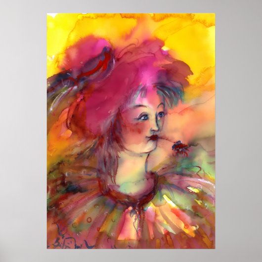 POSTER CLOWN ROSE (Devant)