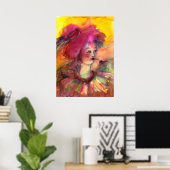 POSTER CLOWN ROSE (Bureau à domicile)