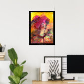 POSTER CLOWN ROSE (Bureau à domicile)
