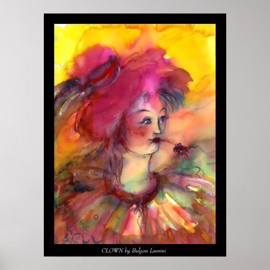 POSTER CLOWN ROSE (Devant)
