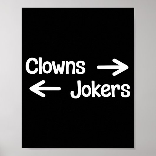 Poster Clowns à droite, jokers à gauche  (Devant)