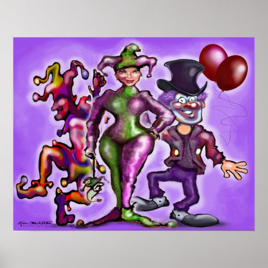 Poster Clowns de cirque (Devant)