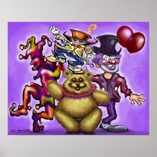 Poster Clowns de cirque (Devant)
