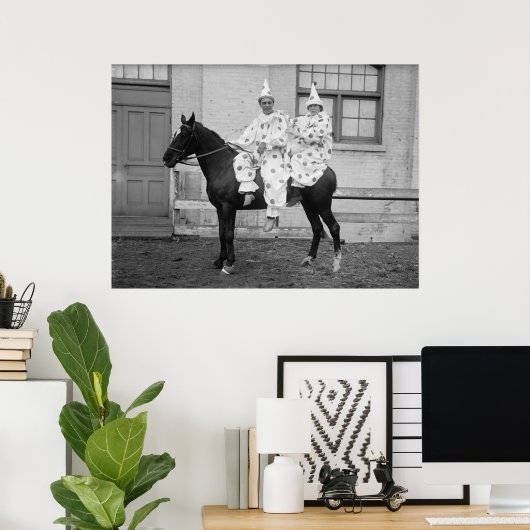 Poster Clowns sur un cheval (Bureau à domicile)