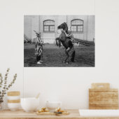 Poster Clowns vintages et cheval (Cuisine)