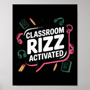 Poster Clroom Rizz Activé, Génération Z Alpha, Retour à l