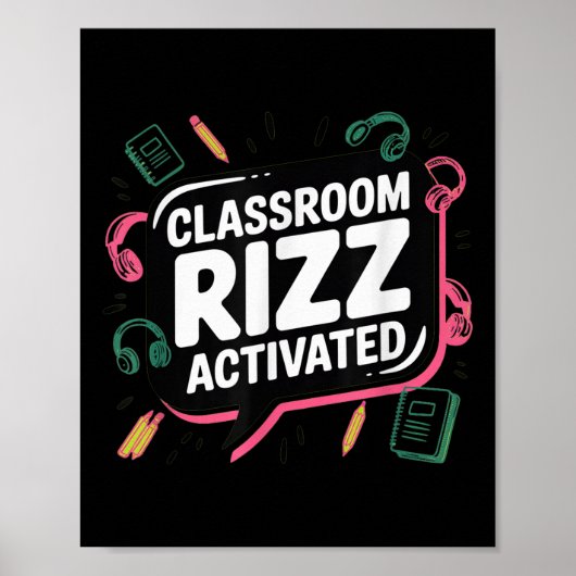 Poster Clroom Rizz Activé, Génération Z Alpha, Retour à l (Devant)