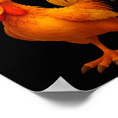 Poster Clu-cluck-clu Funny Rooster Chicken Hilarious Farm (Coin)