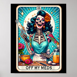 Poster Club Cool Mama Carte de Tarot Squelette Halloween