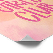 Poster Club cool pour filles (Coin)