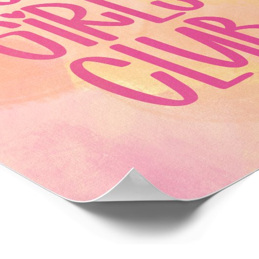 Poster Club cool pour filles (Coin)