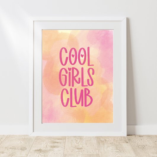 Poster Club cool pour filles
