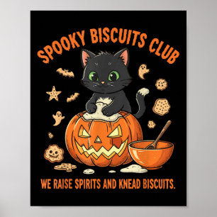 Poster Club de biscuits effrayants Chat Drôle de cuisson