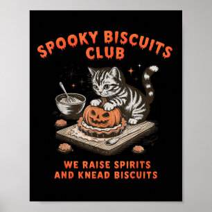 Poster Club de biscuits effrayants pour chat Halloween Cu
