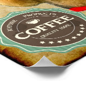 Poster Club de café des Terriers Airedale (Coin)