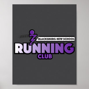 Poster Club de course de la nouvelle école de Blacksburg