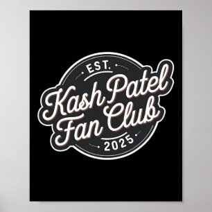 Poster Club de fans de Kash Patel Ét. 2025 Logo Vintage T
