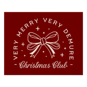 Poster Club de filles de Noël très pauvre
