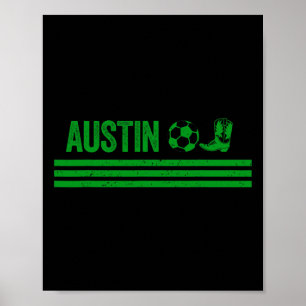 Poster Club de football bottes de cow-boy d'Austin