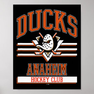 Poster Club de hockey Anaheim Ducks Noir Licence officiel