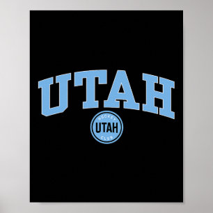 Poster Club de hockey de l'Utah Arch Over Gris Nhl Sous L